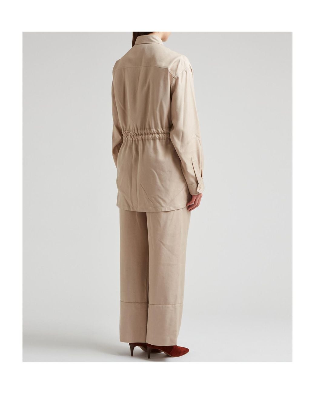 Elie Saab Gray Drawstring Shirt