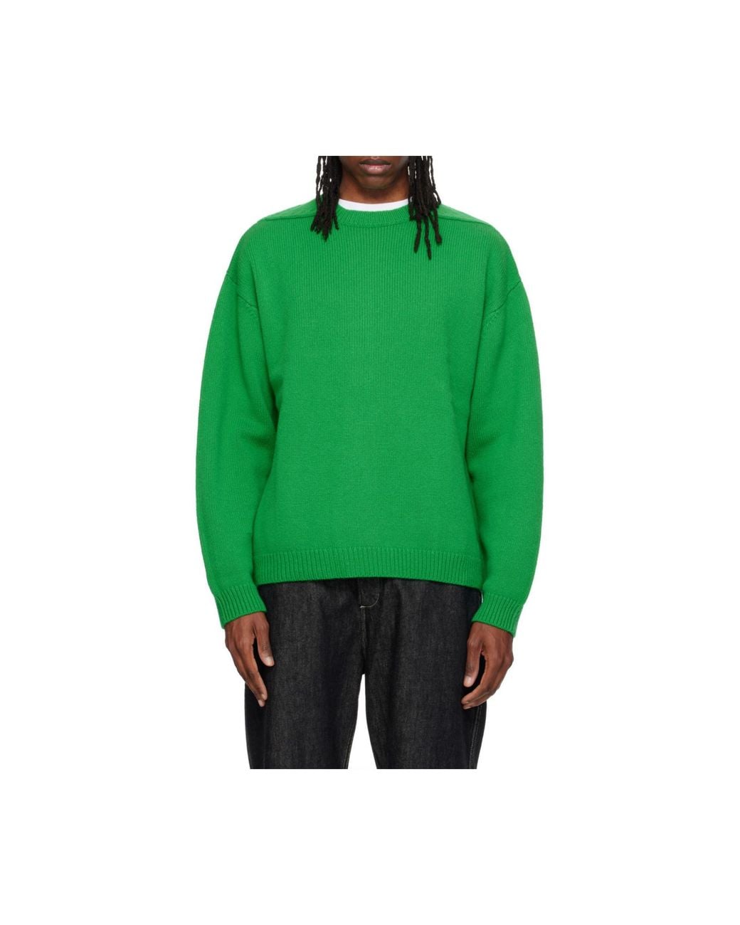Studio Nicholson Green Hemyl Knitted Sweater for men