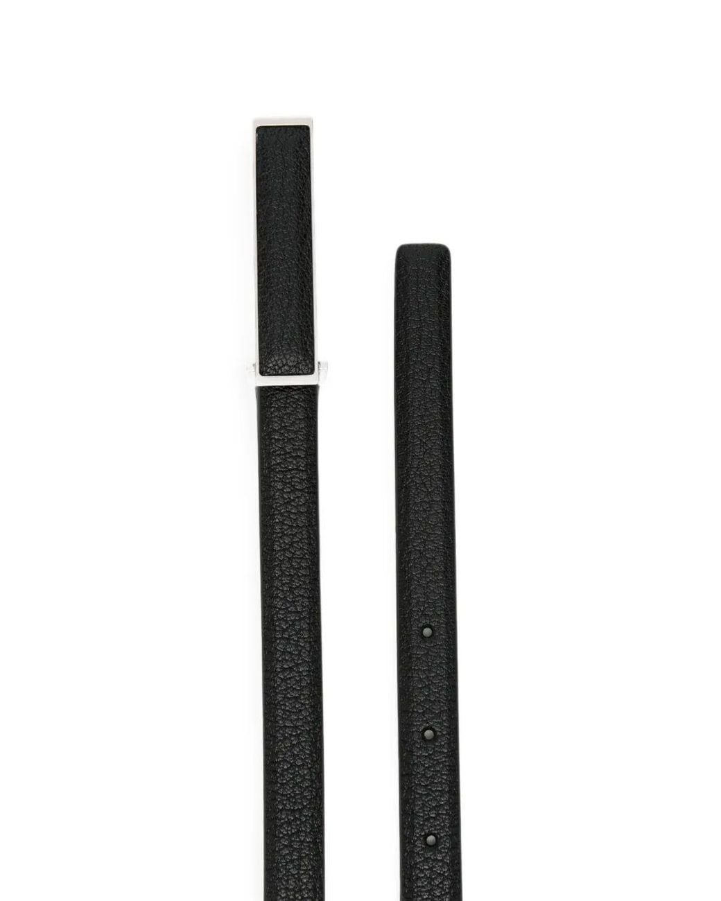 Tom Ford White Grained-Leather Belt for men