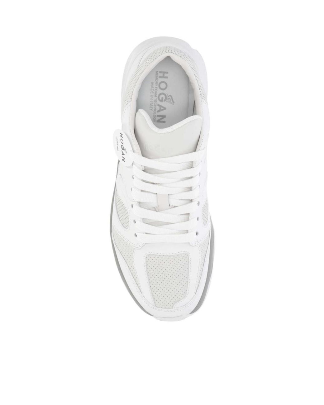 Hogan White H665 Panelled Lace-Up Sneakers