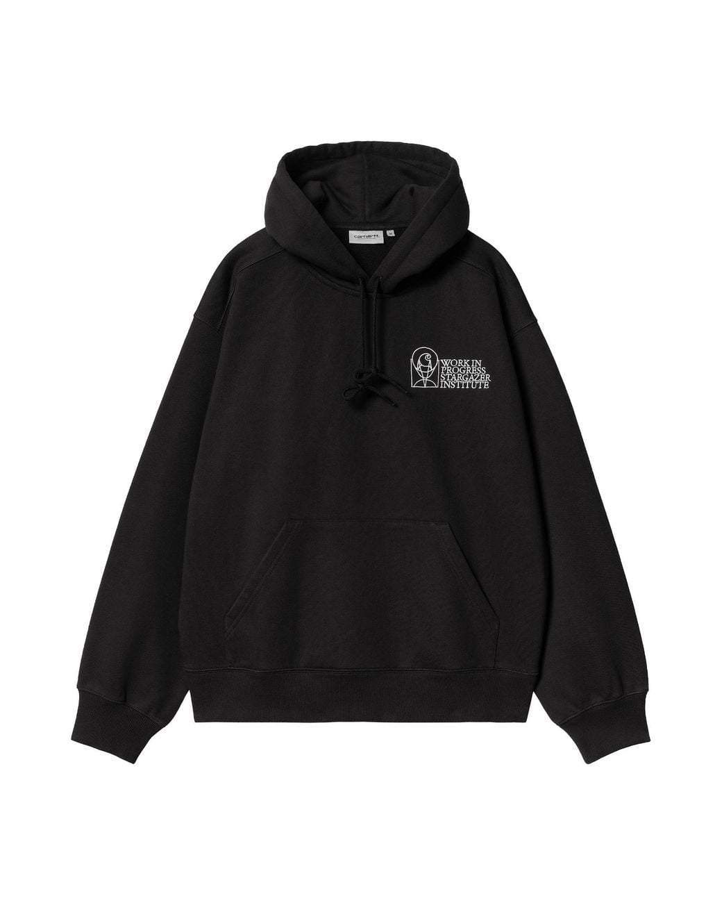 Carhartt Black Logo-Embroidered Drawstring Hoodie for men
