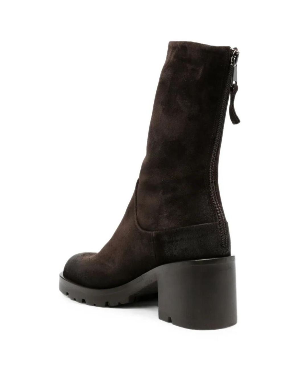 Strategia Black Round-Toe Short Boots