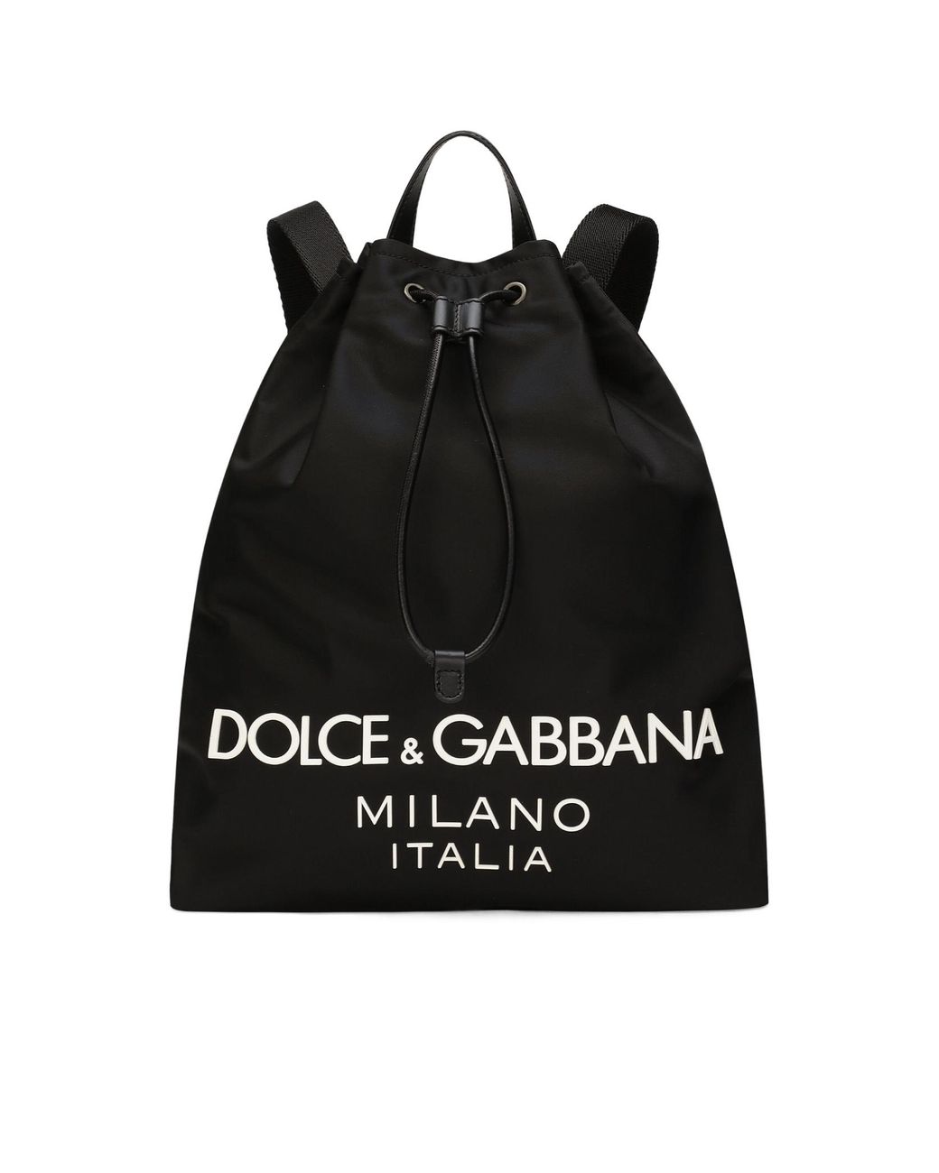 Dolce & Gabbana Black Nylon Backpack for men