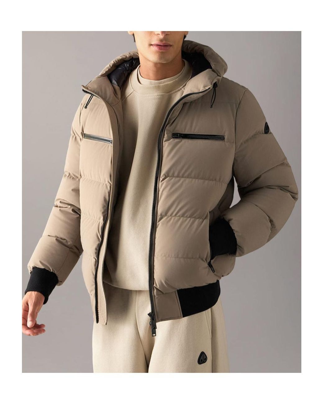 Moose Knuckles Natural Soho Down Bomber for men