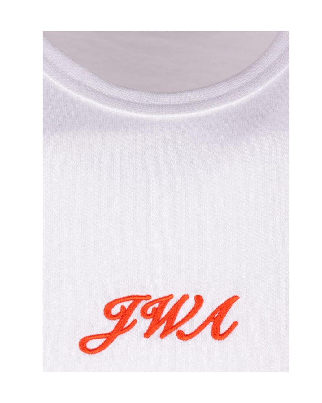 J.W. Anderson White Jw Anderson Logo Embroidered Crewneck T-Shirt for men