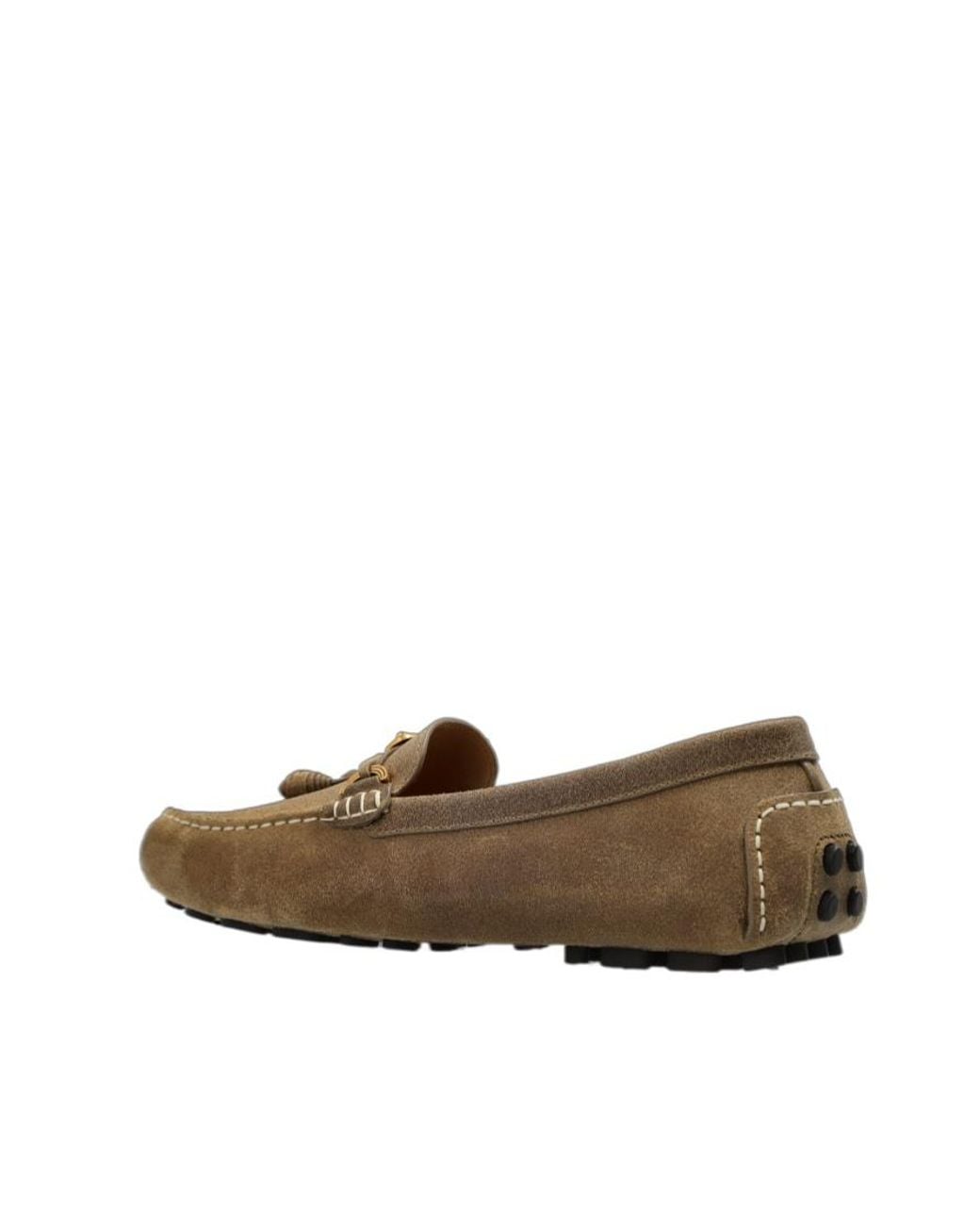 Versace Brown Robin Driver Moccasins for men