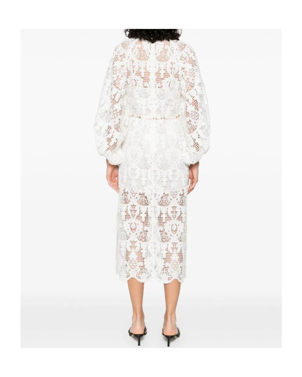 Zimmermann White Drawstring Waist Dress