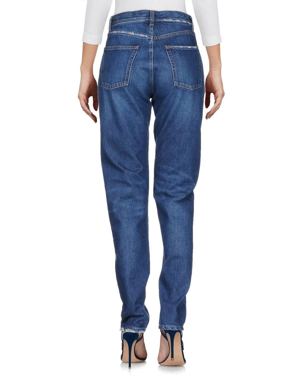 Saint Laurent Blue Mid-Rise Jeans