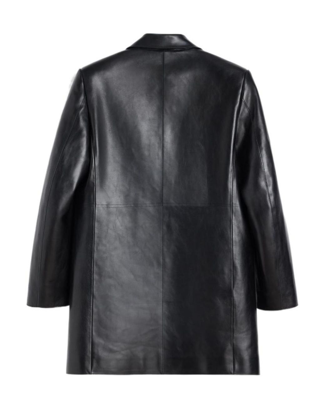 Jil Sander Black Leather Tailored Jacket