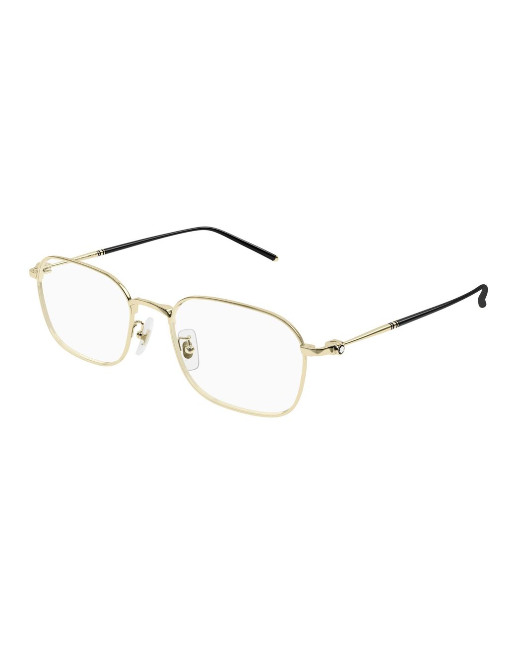 Montblanc Black Eyewear Square Frame Glasses for men