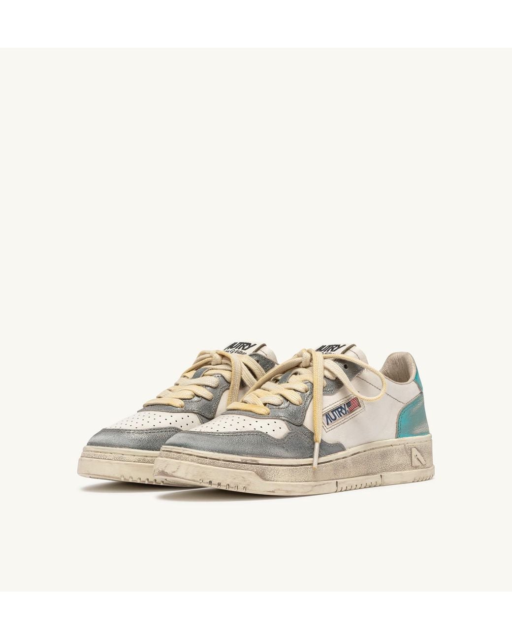 Autry Multicolor Distressed Low-Top Sneakers