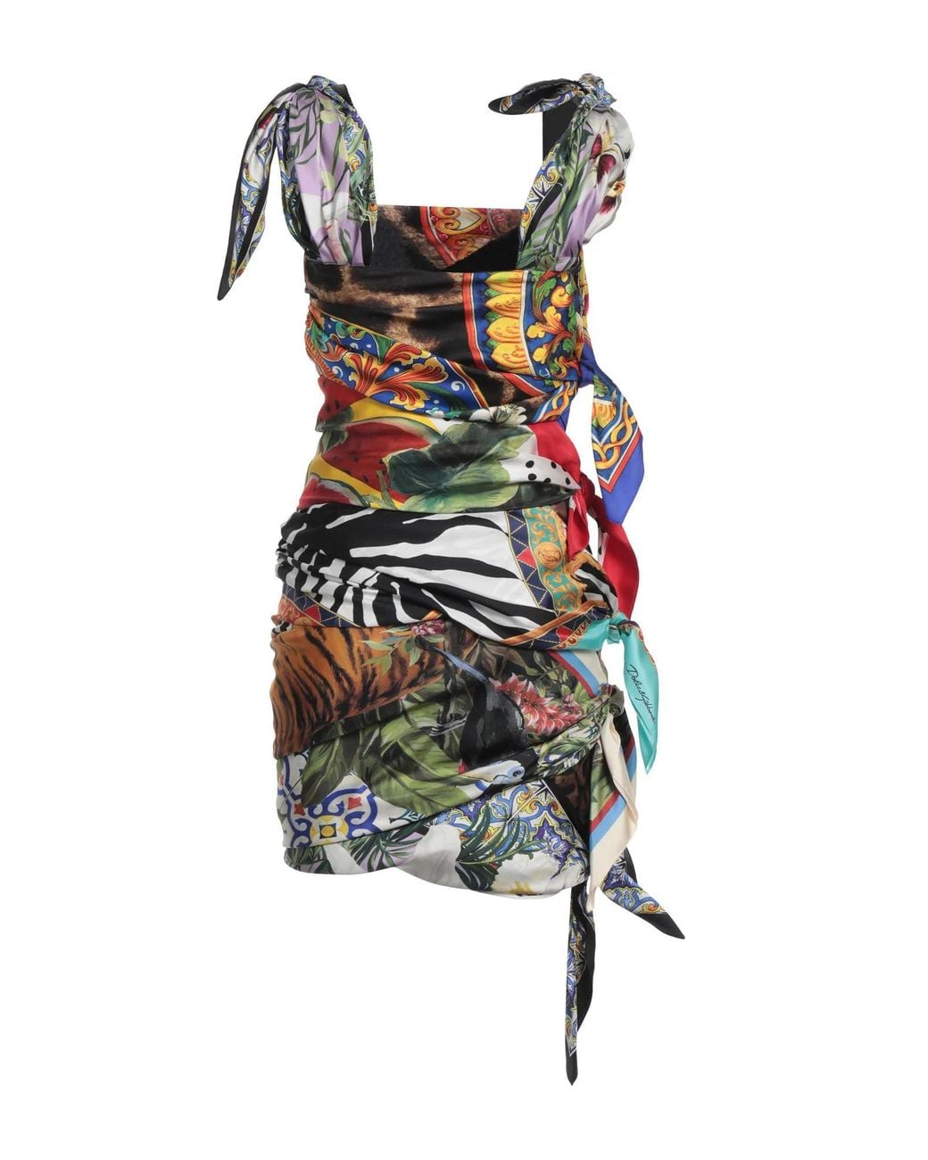 Dolce & Gabbana Multi-Colored Sleeveless Bodycon Dress