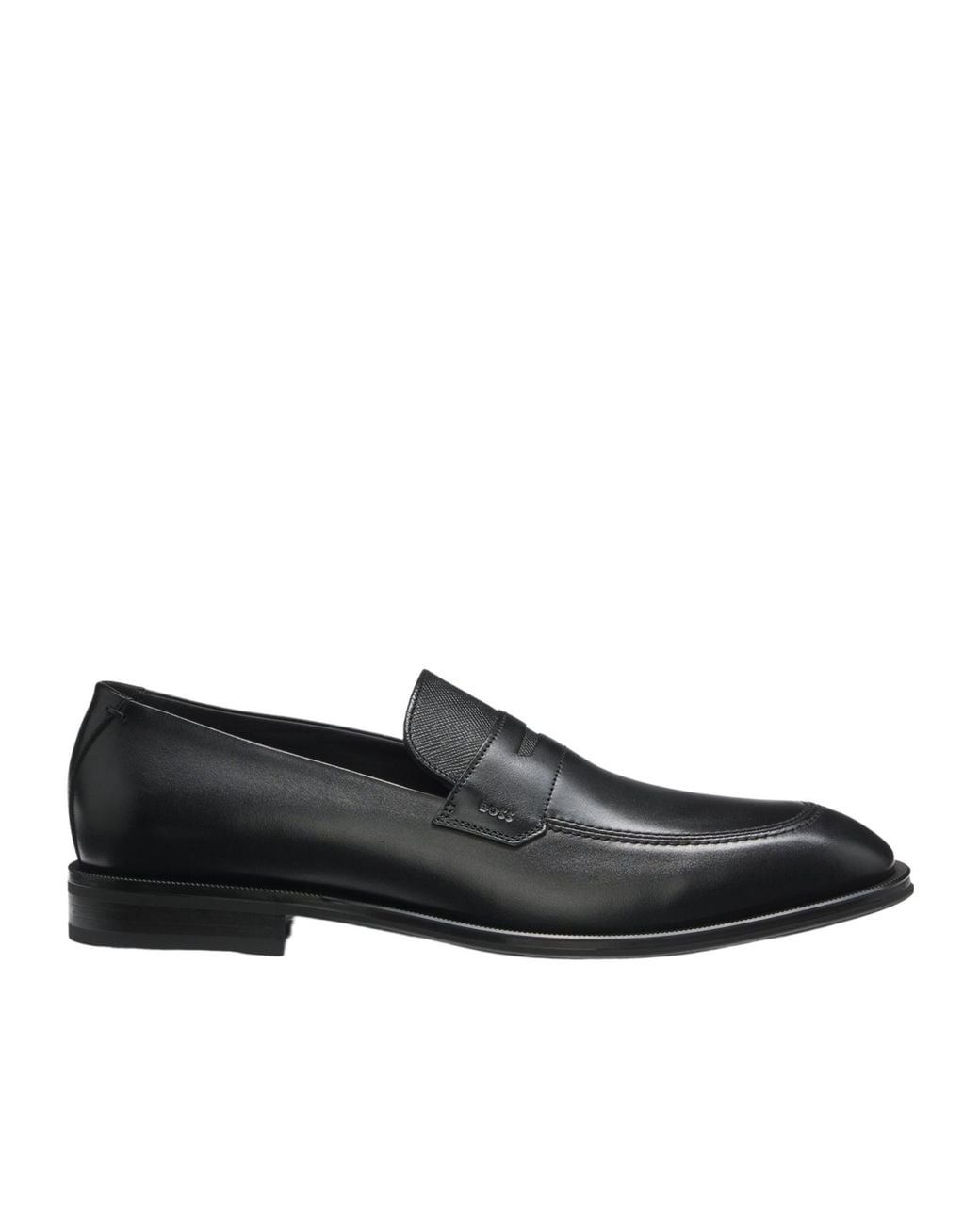 Boss Black Textured-Tongue Loafers for men