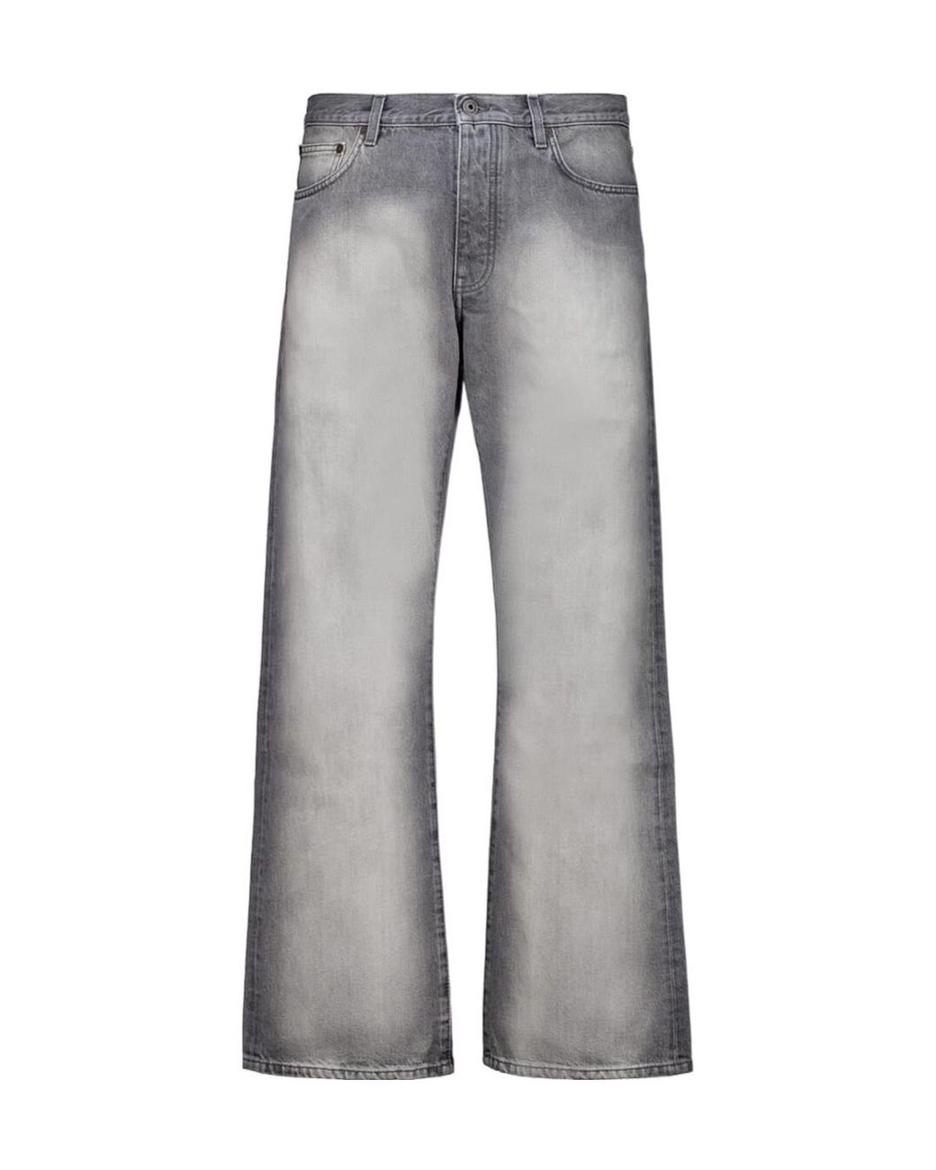 Off-White c/o Virgil Abloh Gray Diagonal Embroidery Slim Relaxed Jeans for men