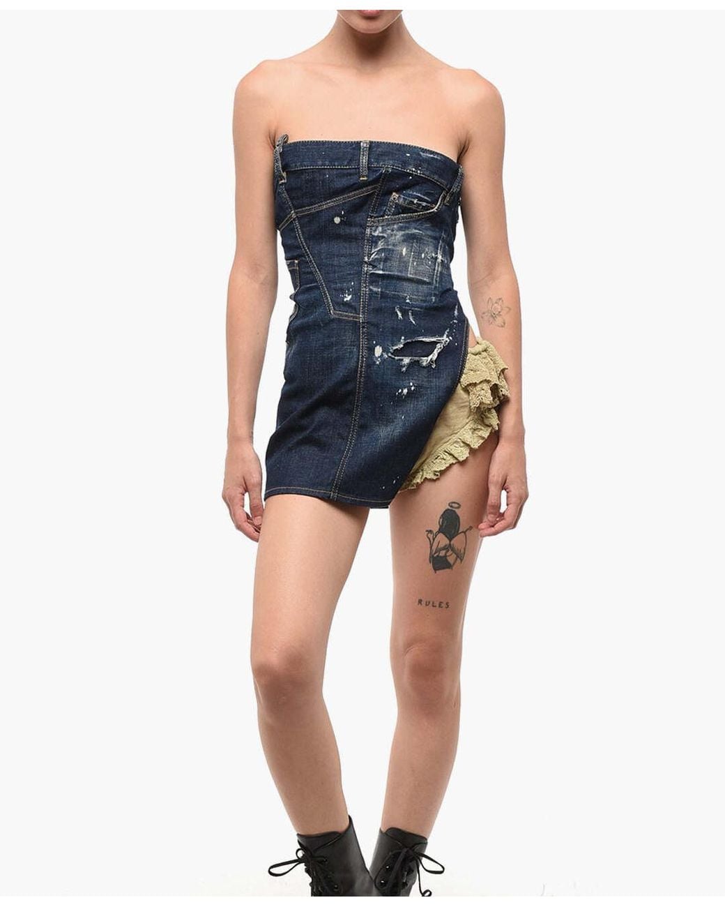 DSquared² Blue Mini Dress