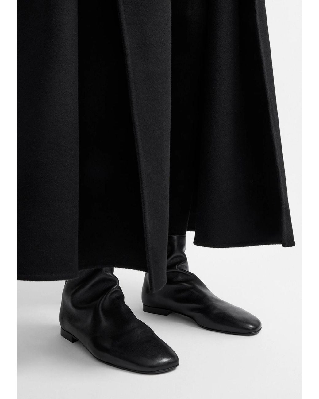 Totême Black Zip-Fastening Ankle Boots