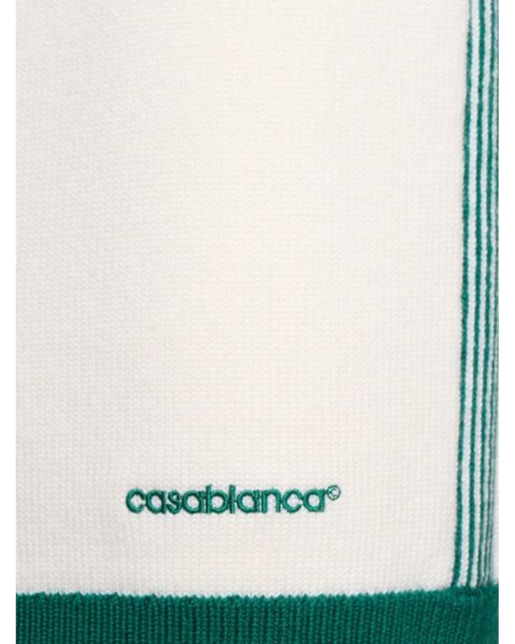 Casablanca Natural Wool Knit Tennis Mini Skirt