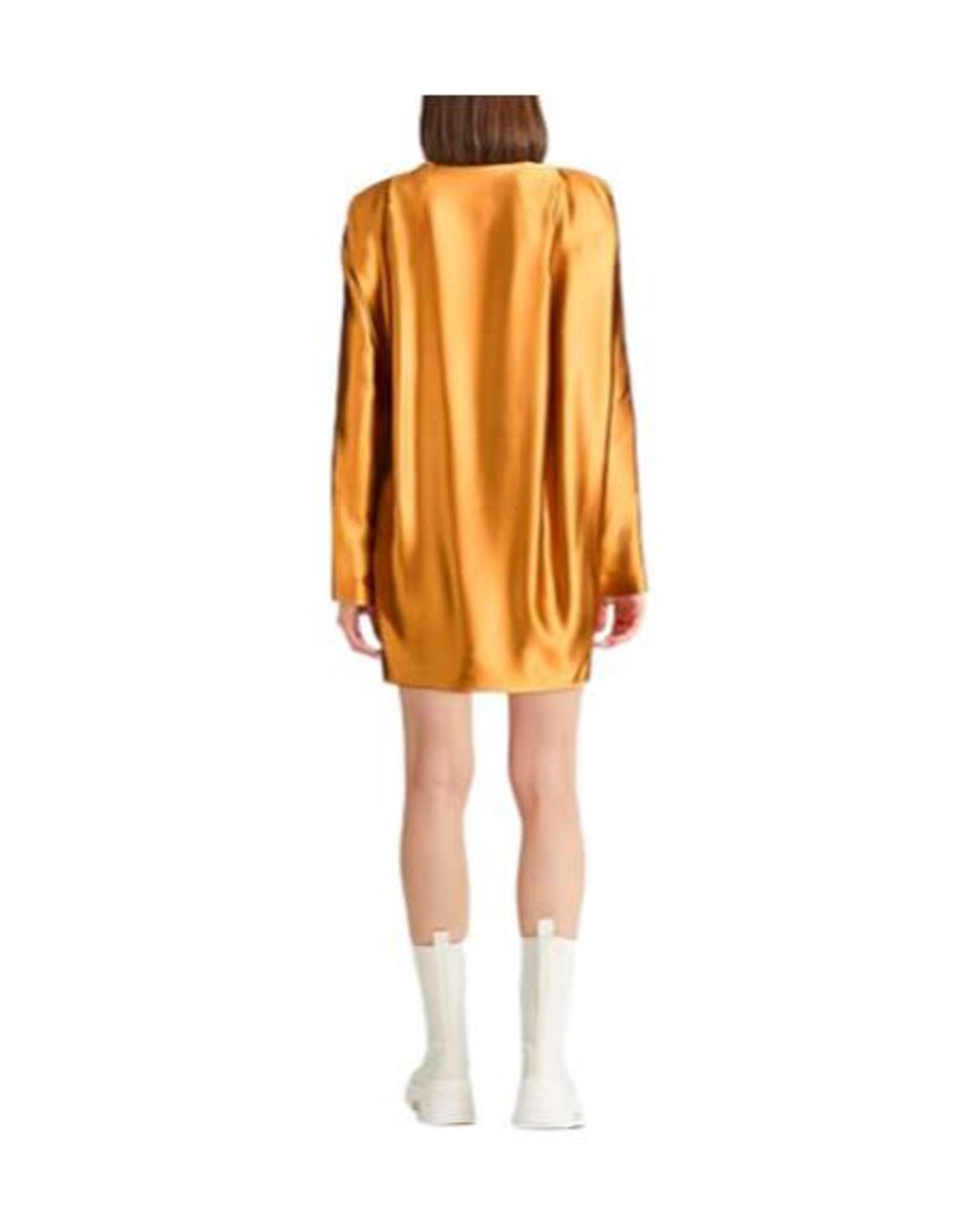 Sportmax Orange Mini Dress Viscose