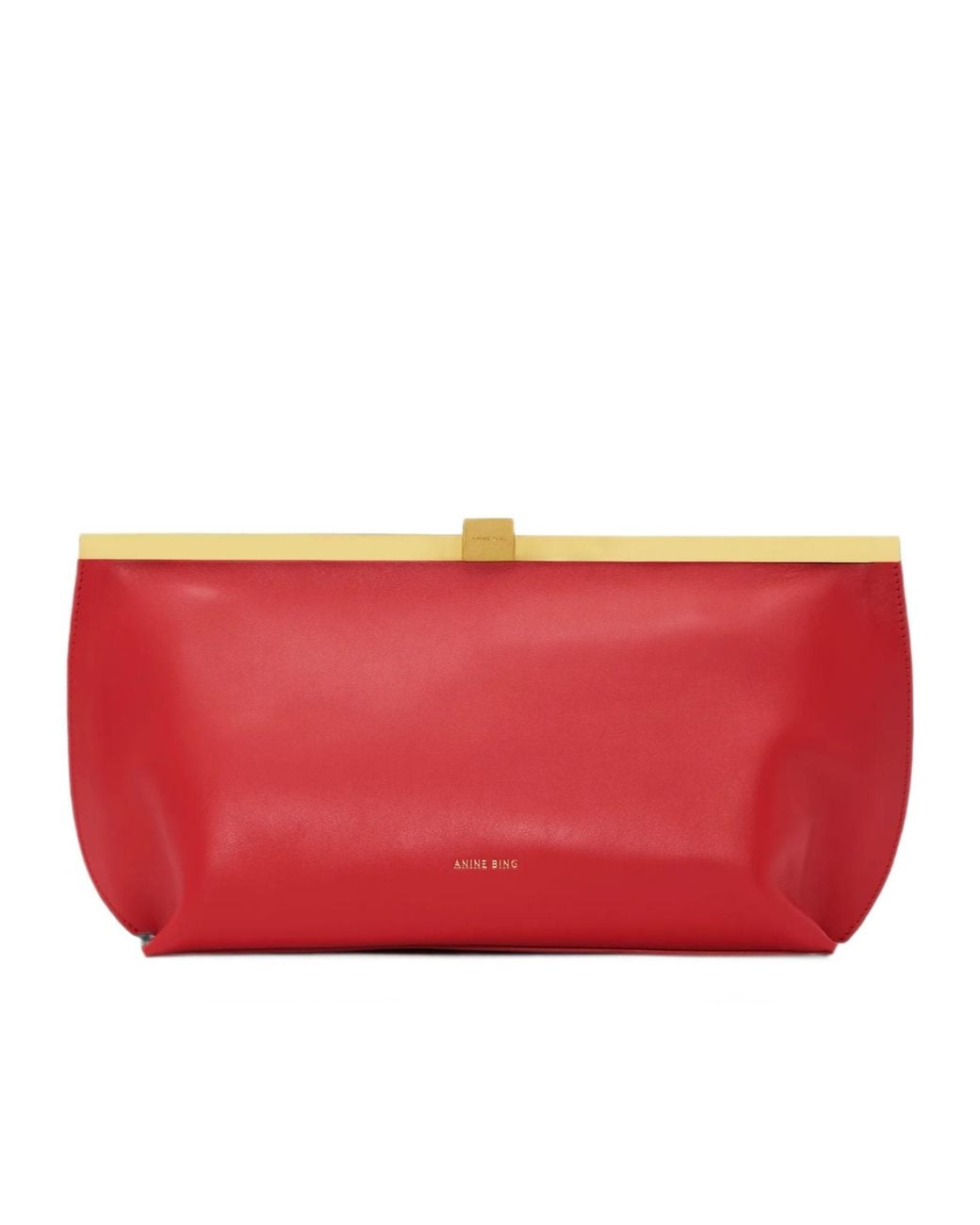 Anine Bing Red Anine Frame Clutch Bag