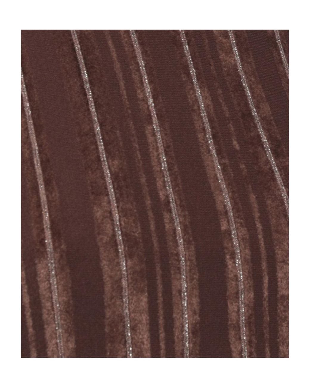 D.exterior Brown Striped High-Neck Sleeveless Top