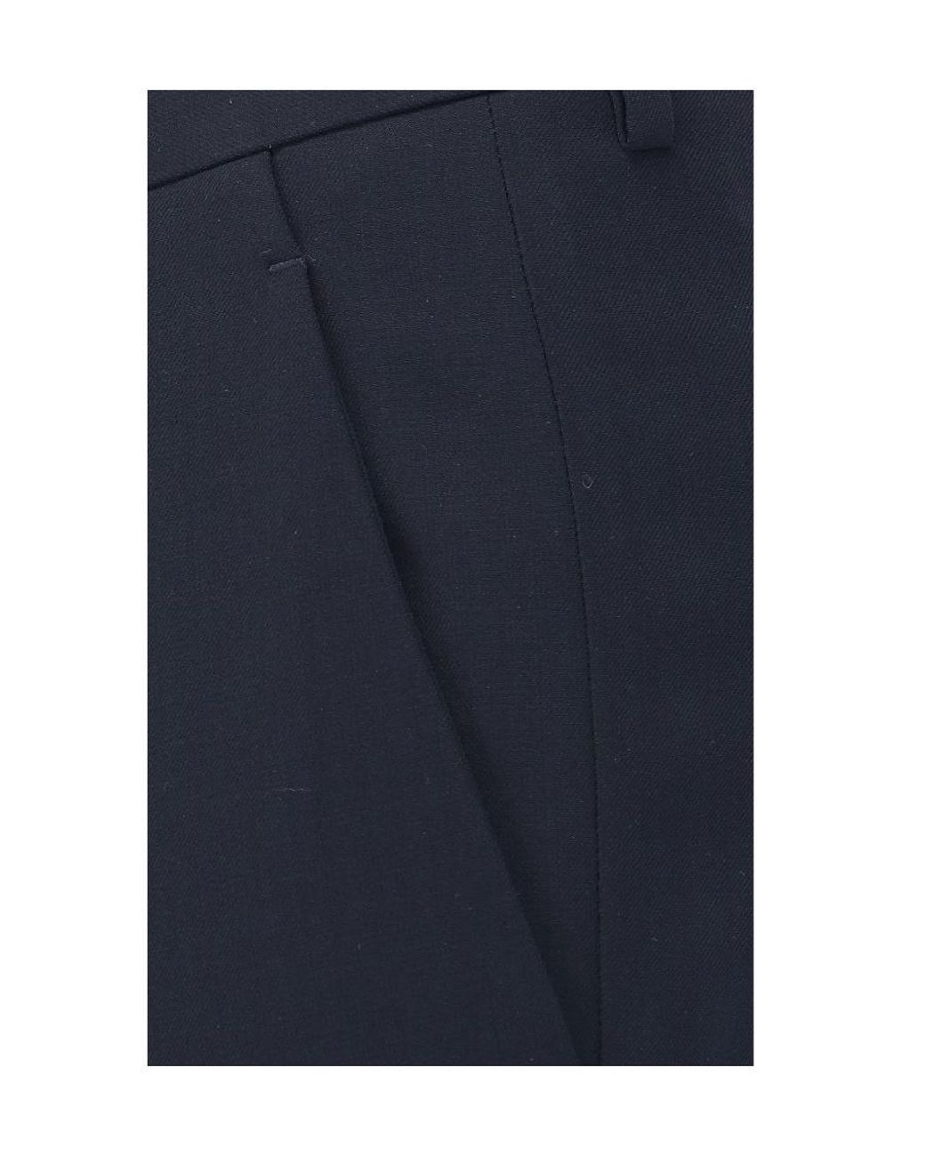 Giorgio Armani Blue Straight Leg Tailored Trousers for men
