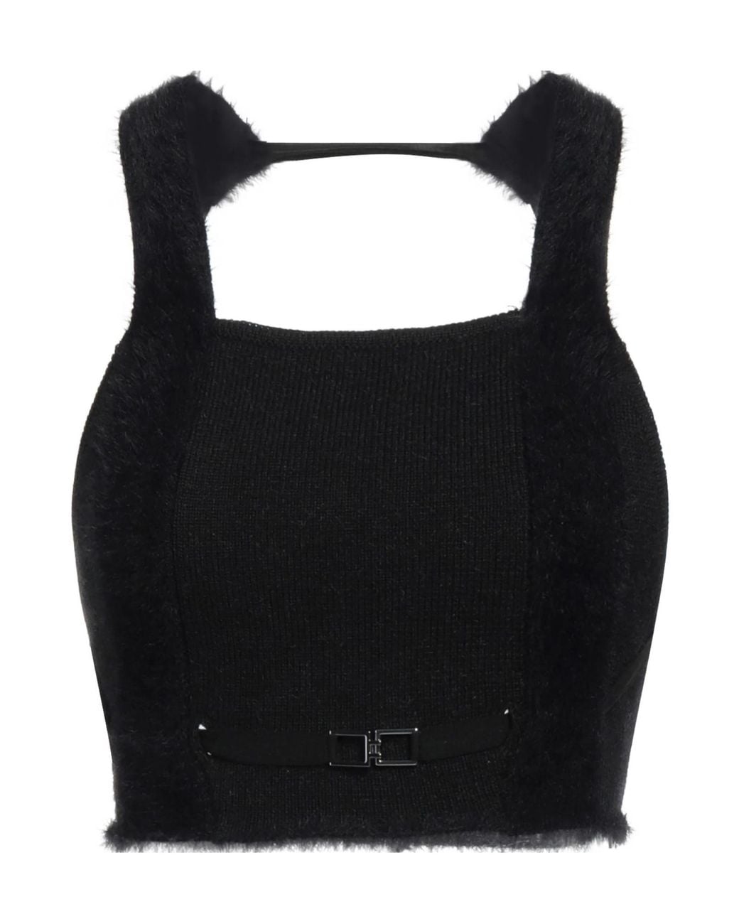 Jacquemus Black Solid Color Tops