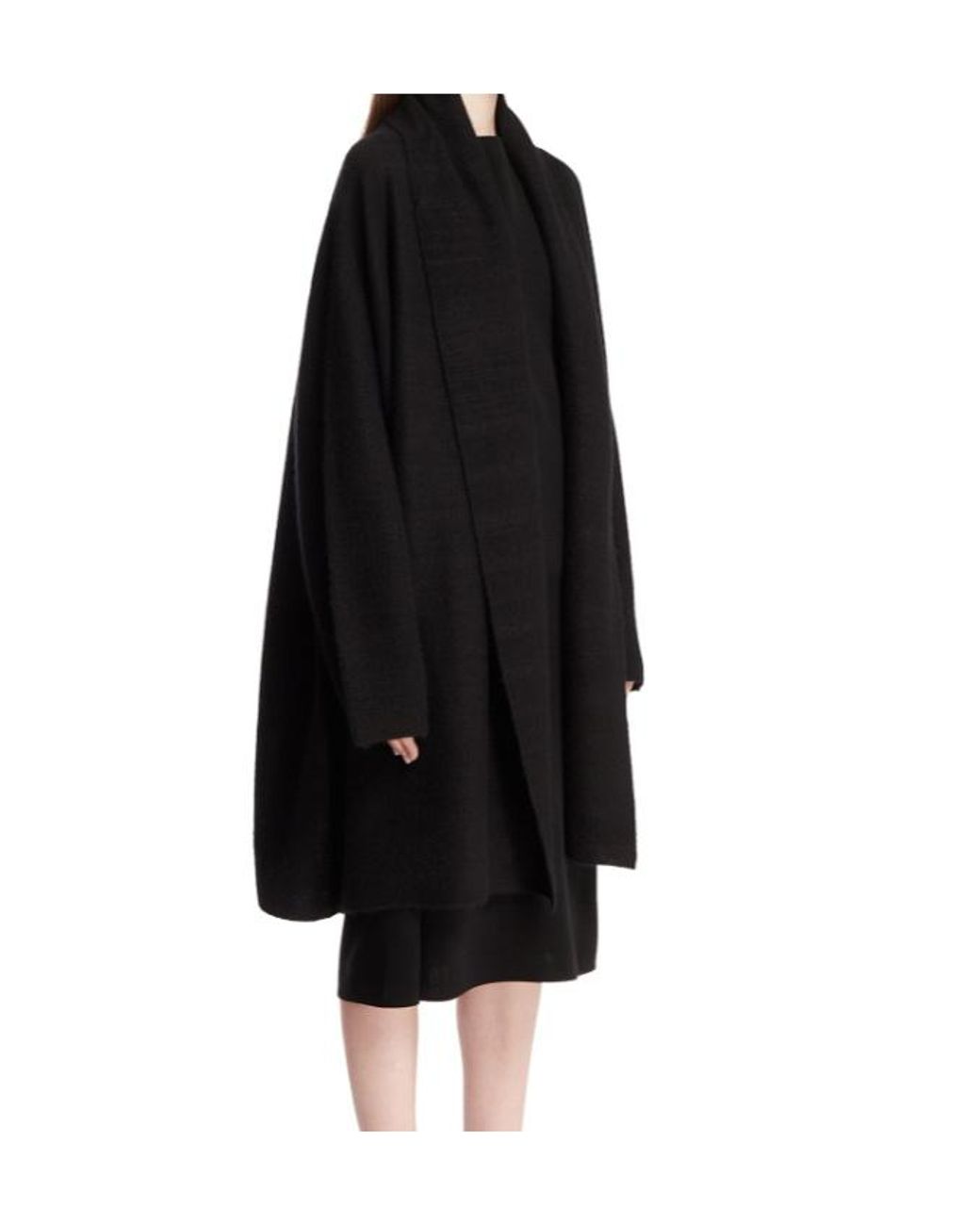 The Row Black Wide-Sleeve Coat