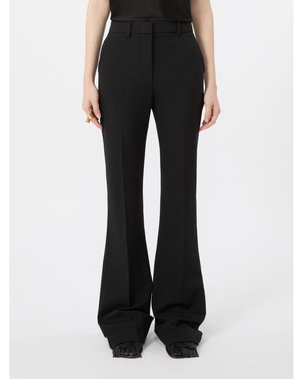 Sportmax Black Fede Flared Pants