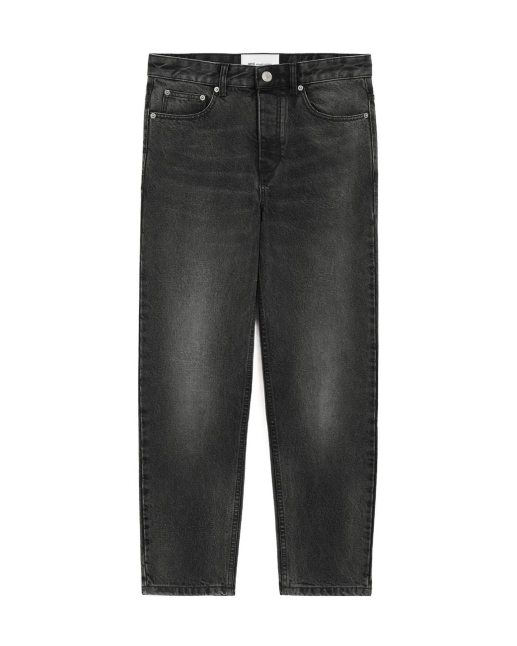 AMI Black Ami Straight-Leg Jeans for men