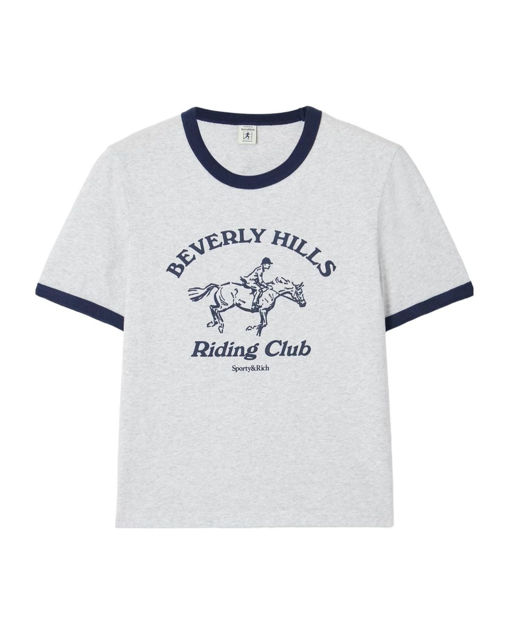 Sporty & Rich White Two-Tone Printed T-Shirt