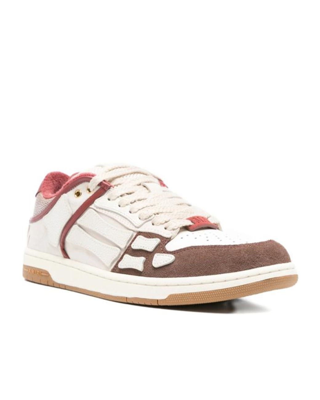 Amiri Pink Round-Toe Lace-Up Sneakers for men