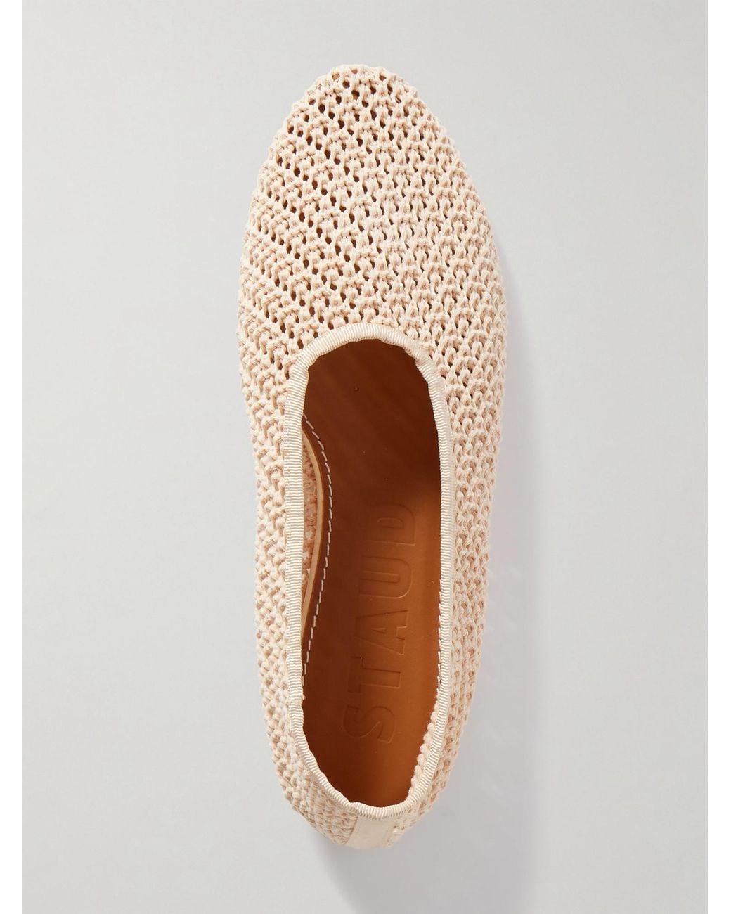 Staud Natural Woven Flat Shoes