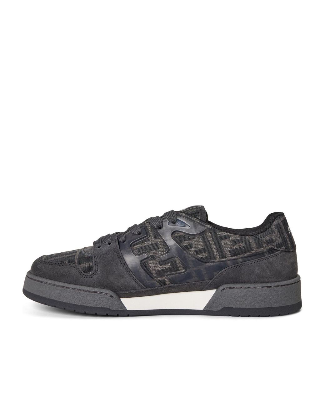 Fendi Gray Classic Lowtop Sneakers for men
