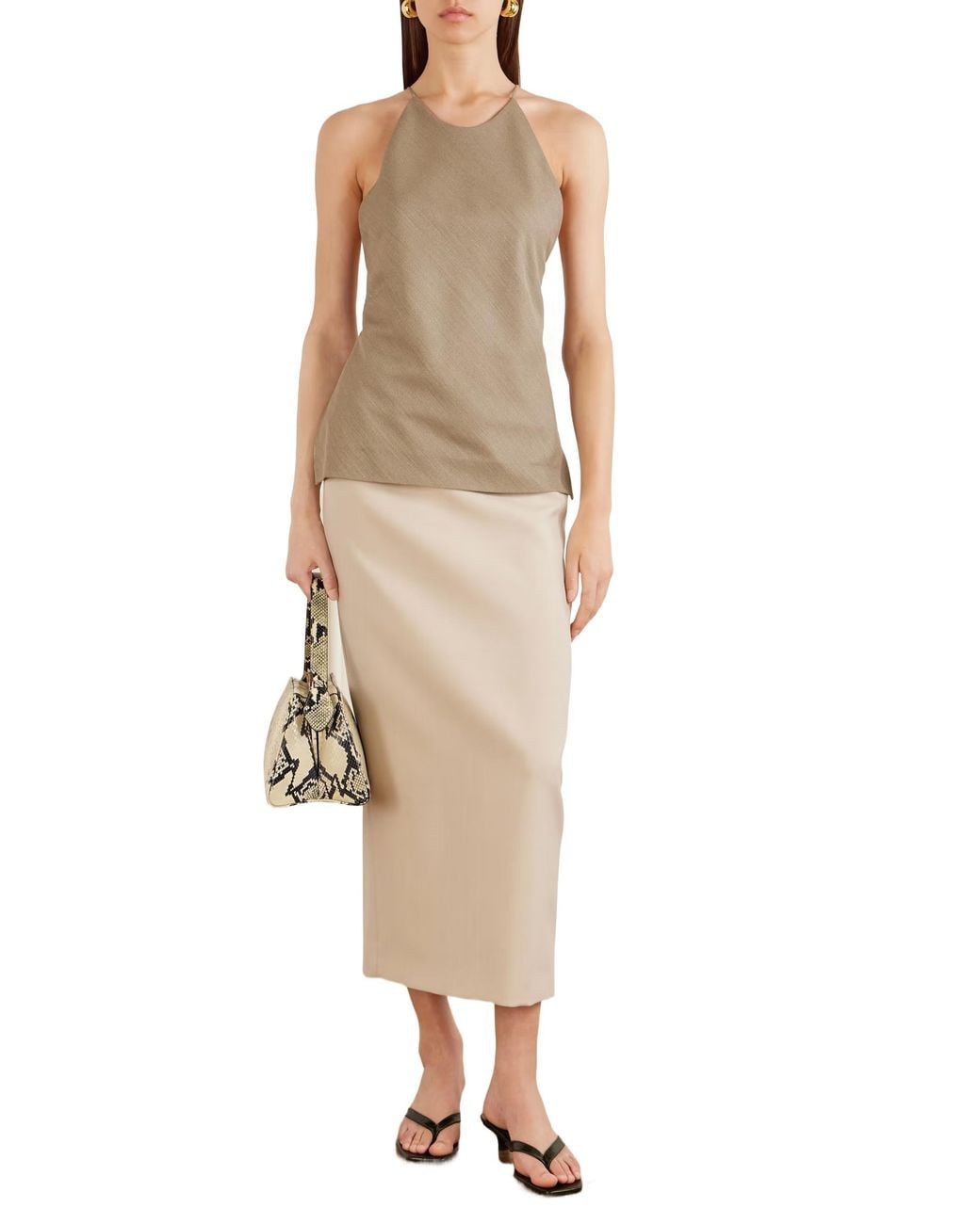 Calvin Klein Natural Metallicthread Camisole Top