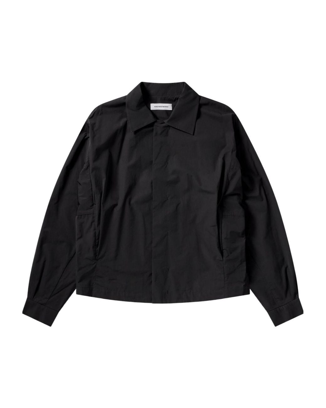 Kiko Kostadinov Black Pointed Collar Casual Jacket for men