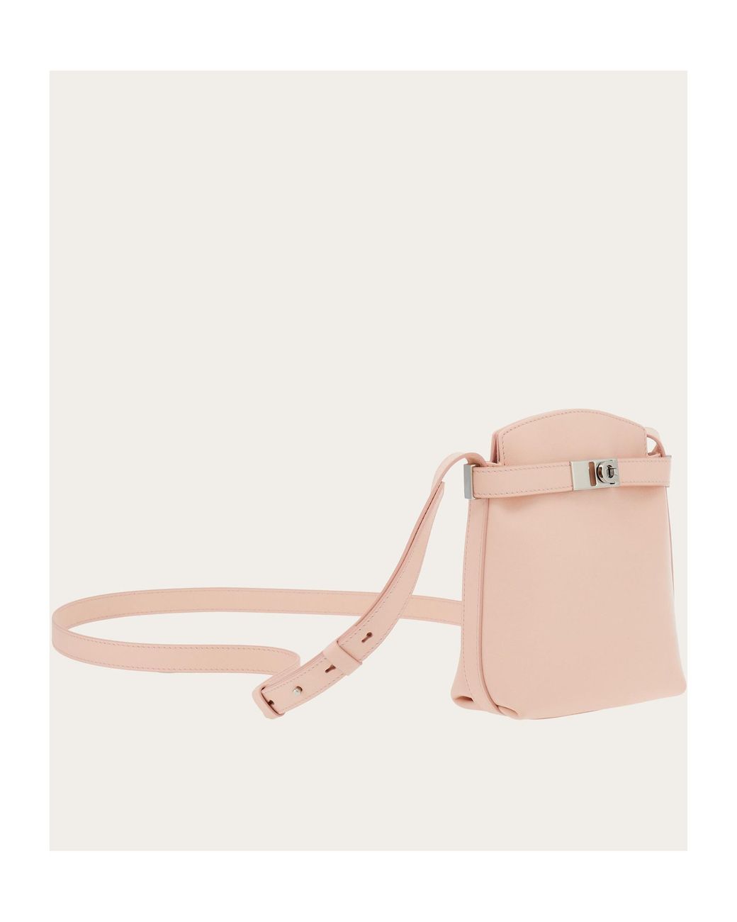 Ferragamo Pink Buckle Shoulder Bag