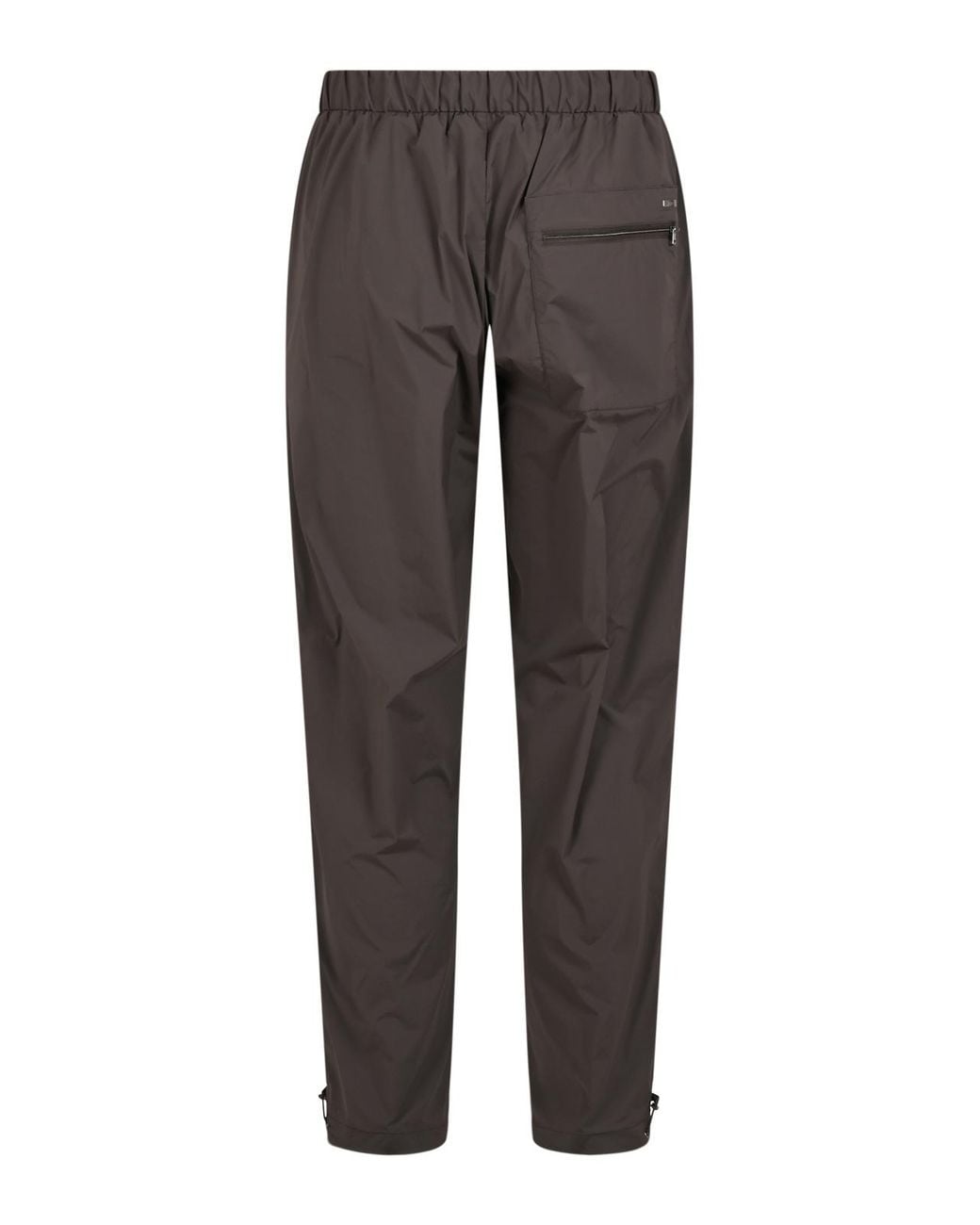 Herno Brown Mid-Rise Tapered Drawstring Trousers for men