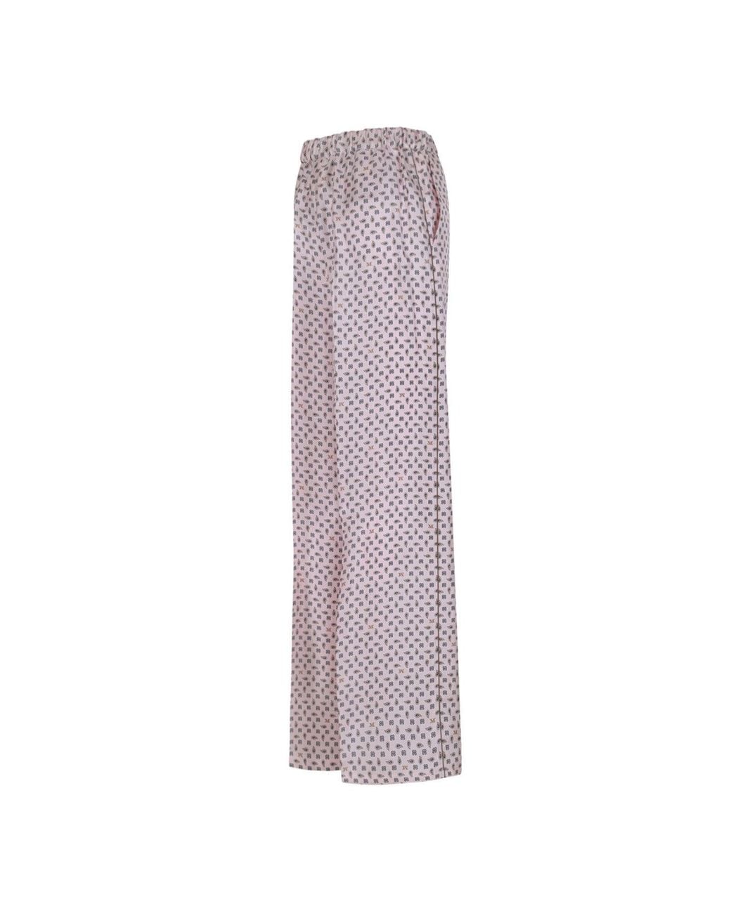 Max Mara Pink Vischio All-Over Printed Trousers