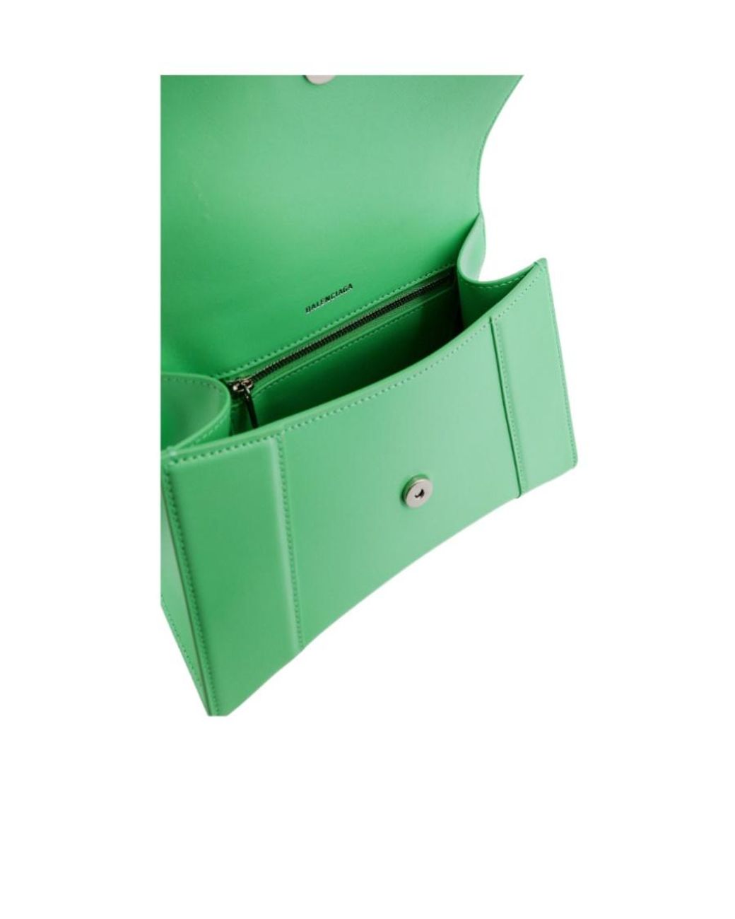 Balenciaga Green Leather Handbag With Adjustable Shoulder Strap