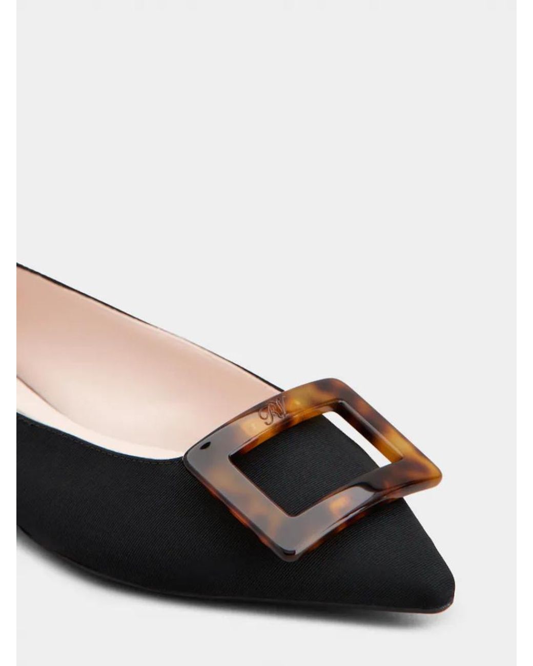 Roger Vivier Black Pointed Toe Flat Shoes