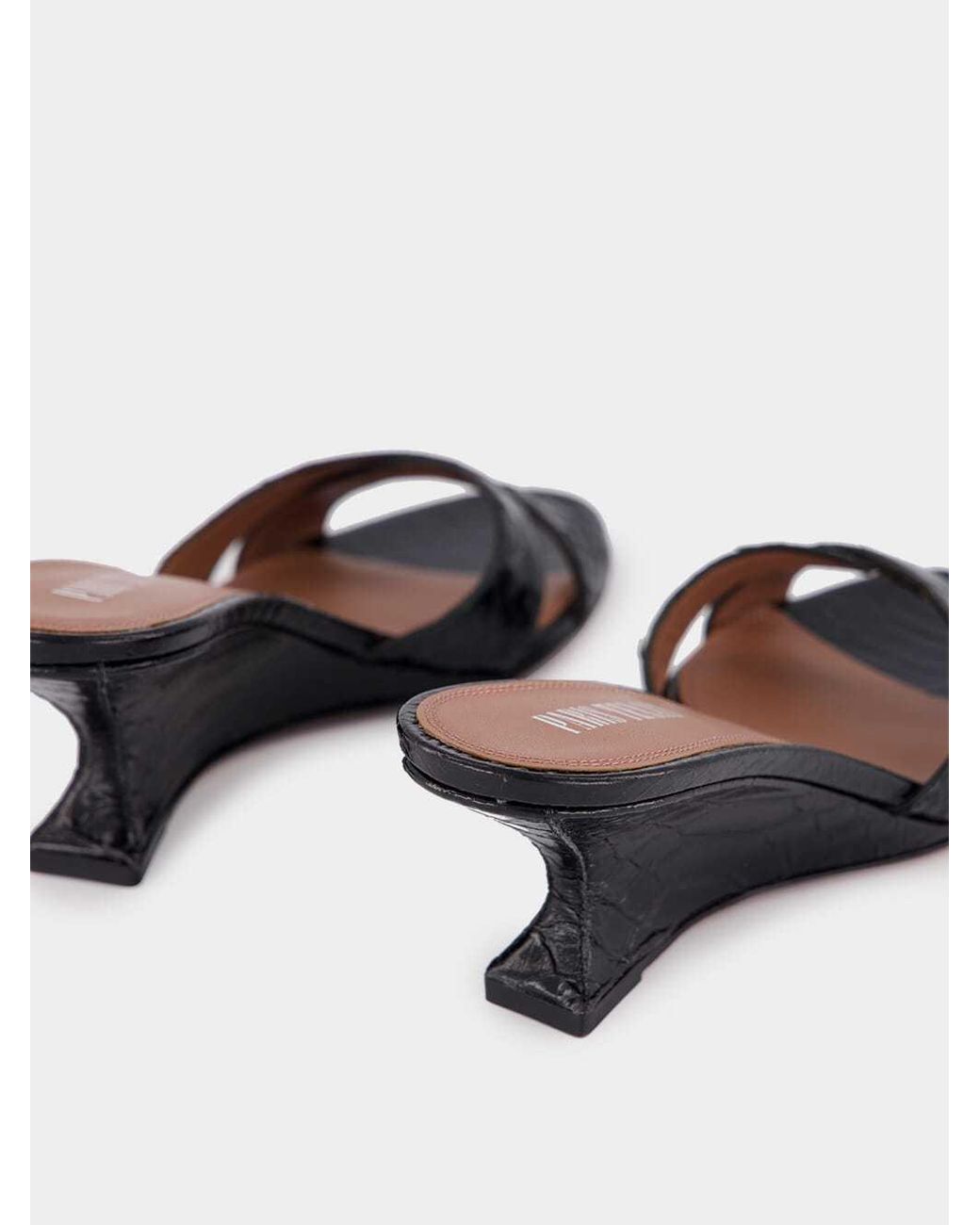 Paris Texas Black Nina 50 Wedge Sandals