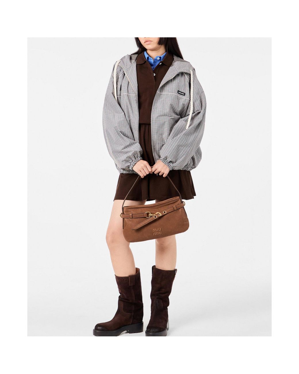 Miu Miu Brown Flat Knee-High Boots