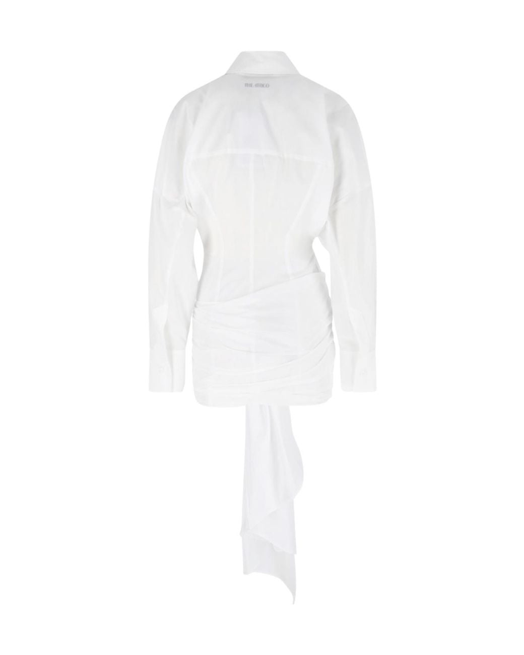 The Attico White The Strapped Shirt Dress