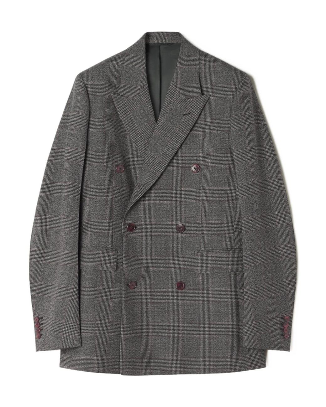 Lanvin Gray Prince Of Wales Wool Jacket for men