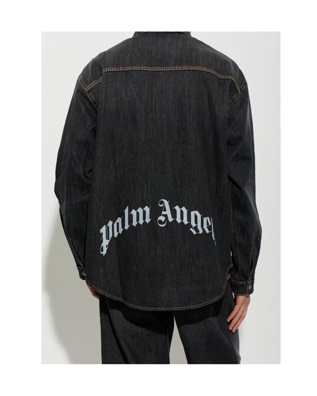 Palm Angels Black Long-Sleeved Shirt for men