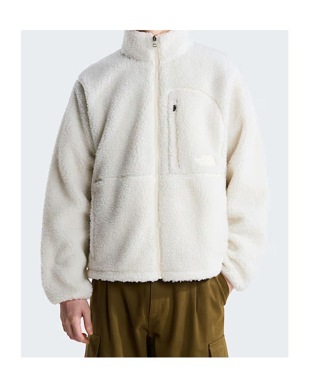 The North Face White Fleece Zip-Up Jacket for men