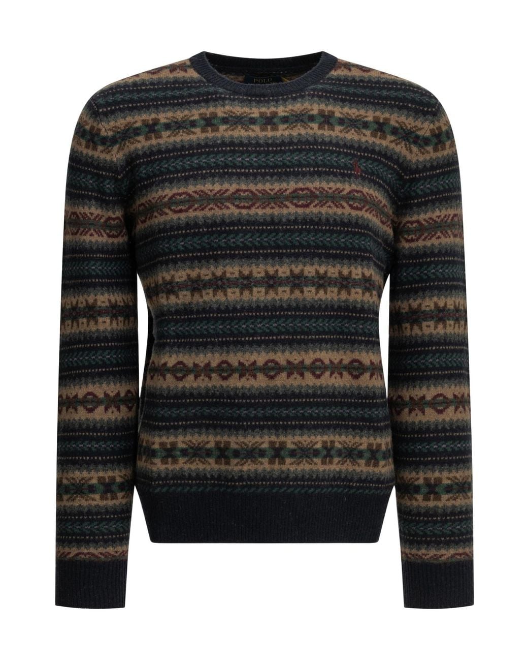 Polo Ralph Lauren Black Fair Isle Sweater for men