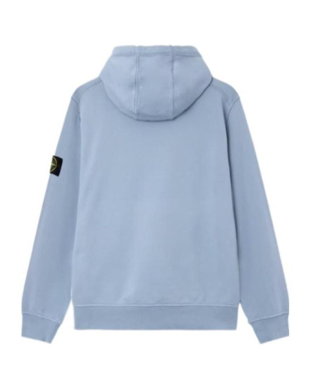 Stone Island Blue Logo Patch Drawstring Hoodie for men