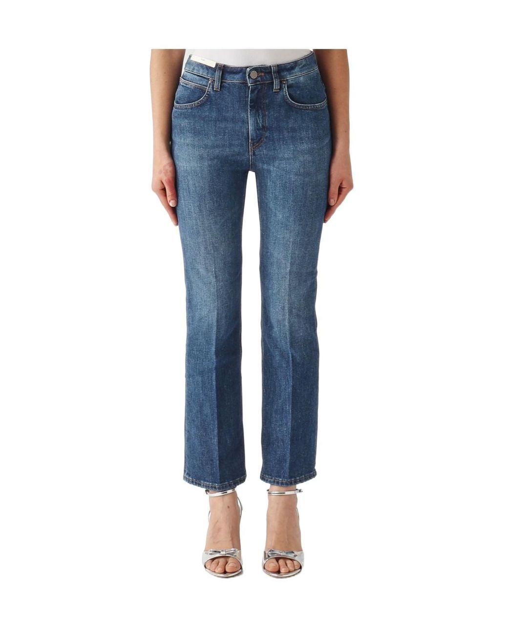 Pt Pantaloni Blue Pt Torino Mid-Rise Straight-Leg Jeans