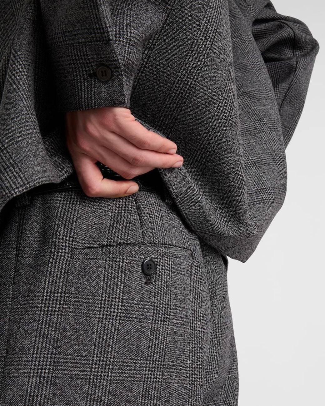Prada Gray Wool Pants for men